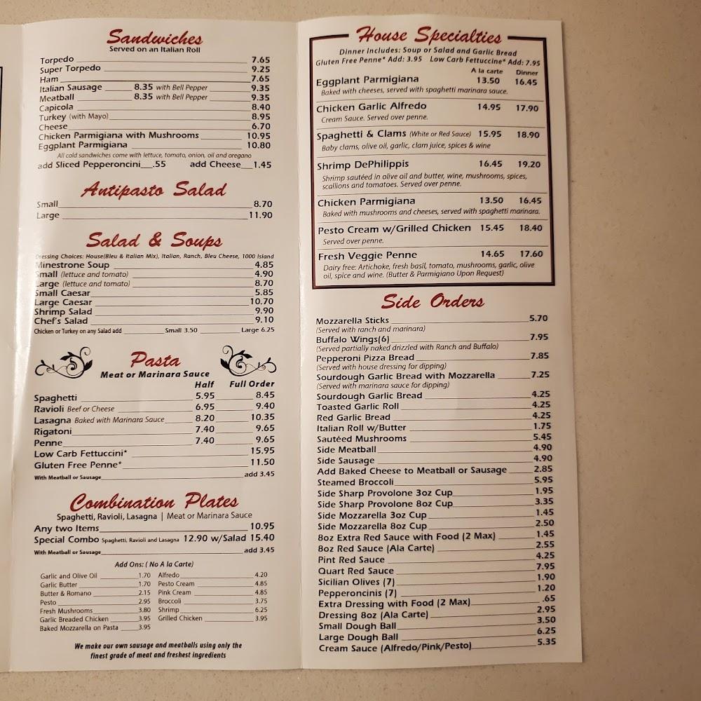 Papa's Pizza Grotto Menu image 2
